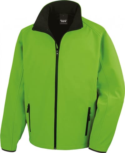Result Printable Soft Shell Jacket RT231 - Vivid Green/Black - XXL