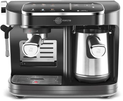 Karaca Hatir Perfetto - Espresso- en Turkse Koffiemachine INOX – 20 Bar – 1900W – Melkopschuimer – 1,8L Waterreservoir