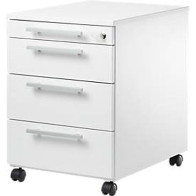 Schäfer Shop  Select Verrijdbaar ladeblok SET UP, afsluitbaar, B 432 x D 580 x H 595 mm, wit/wit