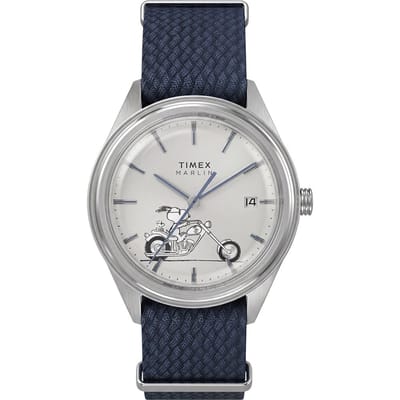 Timex Peanuts Marlin Jet Easy Rider TW2Y81000 Horloge - Textiel - Blauw - Ø 38 mm