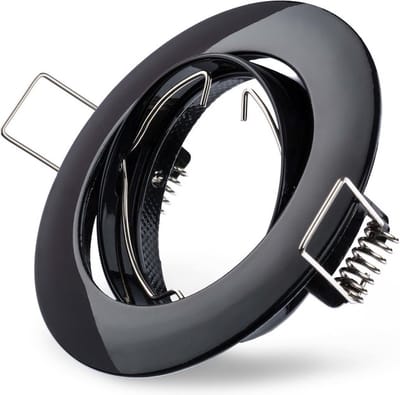 Ledmaxx Inbouwspot rond zwart kantelbaar voor GU10 | zaagmaat 75mm | GU10 | Max 1x50W exclusief