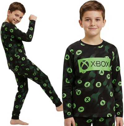 XBOX Polar pyjama voor jongens, WARME pyjama met lange mouwen VOOR GAMER