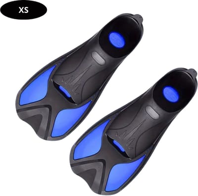 Bovista Zwemvliezen Voor Kinderen & Volwassenen - Flippers - Zwemflippers - Snorkelset - Zwart + Blauw - Maat XS