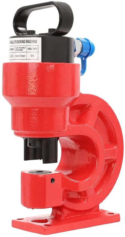 Hydraulische Perforator - Stansgereedschap - Metaal Bewerken - 31 Ton Kracht - 105-205 mm - Rood