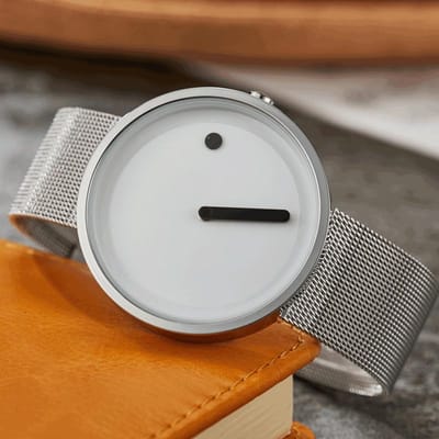 UTHAI CQ191 Eenvoudige Stijl Ronde Quartz Horloge Creatief Herenhorloge Mode Casual Leer Dameshorloge Cadeau horloges gray