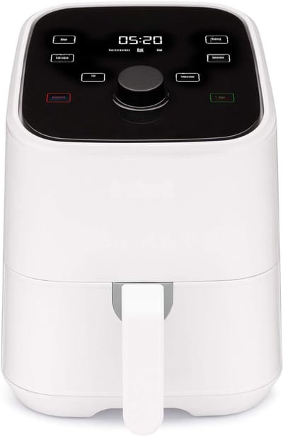 QORA® Mini airfryer - Airfryer - Airfryer klein - Wit - 22cm x 28cm x 27cm