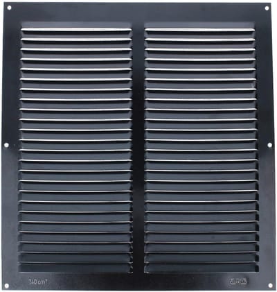 Zwarte Aluminium Ventilatie Rooster met Anti-Insectennet Vierkant
