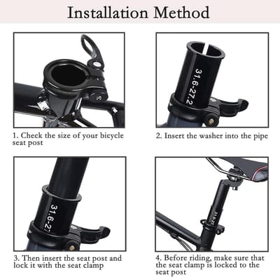 Fiets Zadelpen Adapter voor Diverse Buitendiameters - Aluminium Zadelpen Reductie Manchet