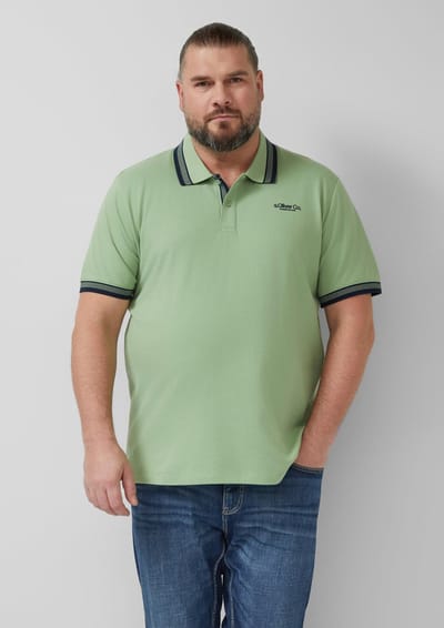s.Oliver - male - Piqué poloshirt met contrasterende details