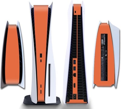 Gadgetpoint - Console Sticker Strip voor PS5, PlayStation 5 - Performance Gaming Skin - Bescherming Accessoires - Oranje