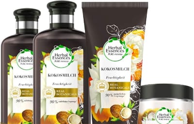 Herbal Essences Pure Hydraterende Kokosmelk- 2x Shampoo 250 ml + 1x Conditioner 200 ml + 1x Masker 250 ml.