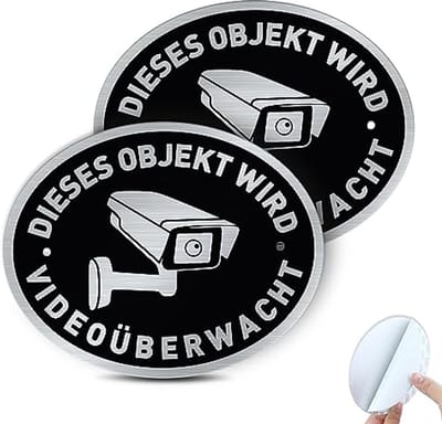 Video Bewakingsbord van Aluminium - Waterdicht en UV-bestendig - 2 Stuks - Makkelijk te Installeren