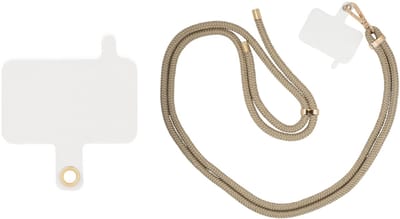 xoxo Wildhearts telefoonkoorden Easy Cord Clip + Easy Cord – geschikt voor iPhone / Samsung – Universele telefoonbandjes – Goud & bruin – Praktisch, verstelbaar & stijlvol – Phone cords