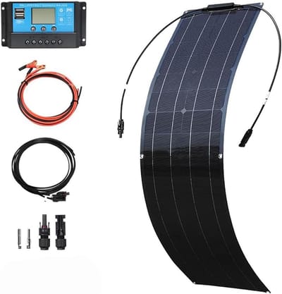 Draagbaar Zonnepaneel - Flexibel Paneel - Energie Opwekken - Hoge Efficiëntie - 200 Watt - Zwart
