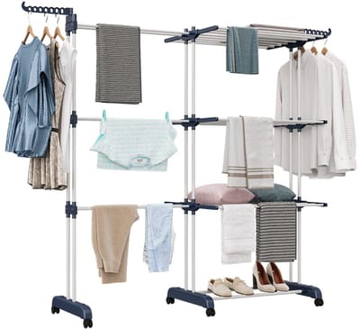 Unyqoos ® Flexibel Droogrek Met Uittrekbare Vleugels Voor Binnen En Buiten Gebruik