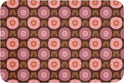 Badmat 90x60 cm - Antislip - Retro - Madelief - Roze - Badmatten voor badkamer - Badkamermat - Douchemat - Badkamer mat