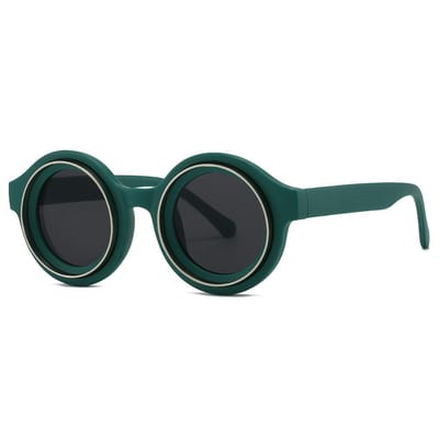 Hoge Kwaliteit Stijlvol Retro Edgy Punk High End Designer Stijl Tijdloos Rond Vormig Vrouwelijk Voor Zowel Mannen Zonnebrillen