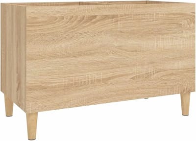 Houten Platenkast - 74,5x38x48 cm - Opbergruimte voor Vinyl en Platenspeler