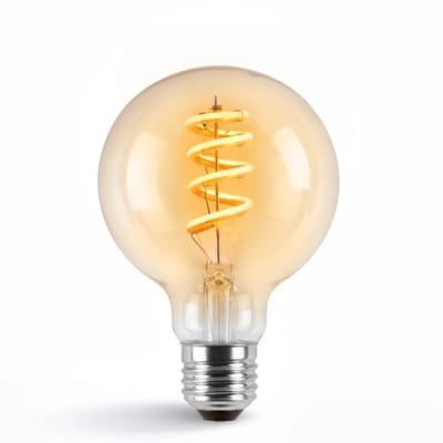 Zigbee E27 spiraal filament lamp G95 - Dual White - 4W - Amberkleurig - Smart lamp - Slimme Zigbee lamp
