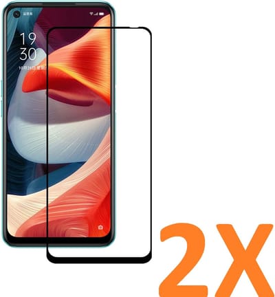Anti-Shock transparant hoesje silicone met 2 Pack Volledige dekking Tempered glas Screen Protector Geschikt voor: Oppo A53 / Oppo A53s
