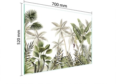 TMK ArtDeko - Beschermplaat Glas - 70x52 cm - Veelhoekig - Hittebestendig