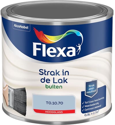 Flexa - Strak In De Lak Buitenlak Hoogglans - T0.10.70 - Mengverf - 500 Ml