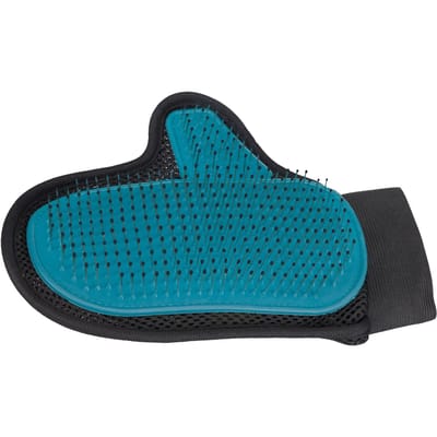 Mesh/plastic/metalen handschoenen voor vachtverzorging voor honden Trixie
