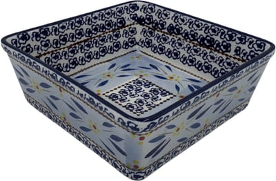 Ovenschaal keramisch vierkant Old World BLue 20 x 20 cm 1,5 liter Maat M | OWB-VK20 | Lavandoux