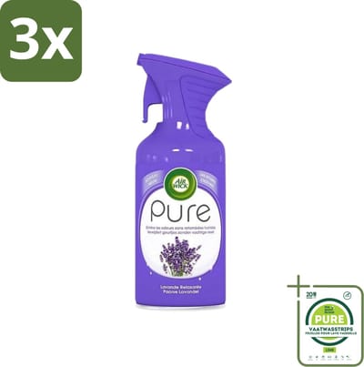 3 x Air Wick - Luchtverfrisser Spray - Paarse Lavendel - 250ml - Grootverpakking - Luchtverfrisser - Lavendelgeur - Geurspray - Huisgeur - Ongewenste Geur