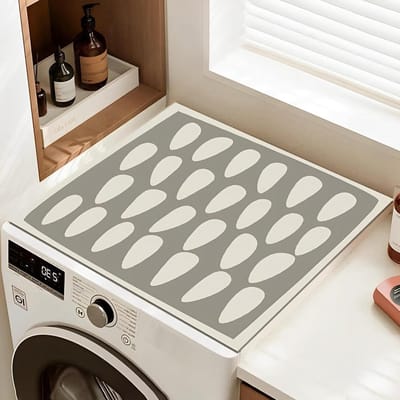Beschermhoes Wasmachine - Apparaatmat Droger - Huishoudelijk Gebruik - Super Absorberend - 70 x 70 cm - Grijs