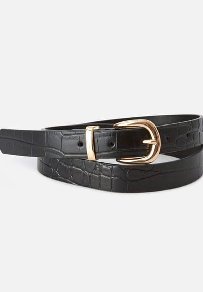 Damart - Riem met reliëf en dierenmotief - Dames - Zwart - 95 CM