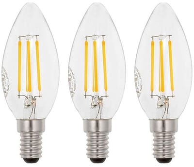 VITO LED Filament Kaarslamp C35 E14 - 6W (vervangt 50W) - 576lm - 2700K - Ø35mm - 220-240V - Energiezuinig - 3 stuks