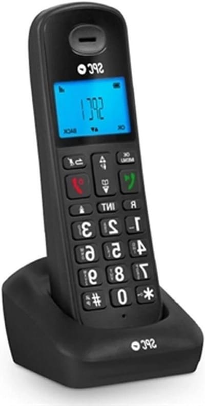 Draadloze Telefoon - Seniorentelefoon Huistelefoon - Eenvoudig Bellen - Groot Verlicht Display - 50 Contacten - Zwart