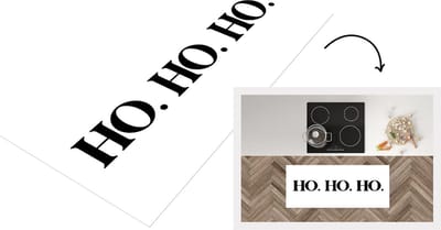 Keukenloper - Loper keuken - Kerstman - Ho ho ho - Quotes - Spreuken - Kerst - 120x50 cm - Keukenloper vinyl