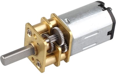 Dailygoods- Micro Gear Box Volledig Metalen Structuur - DC Motor 3V - 30 RPM Snelheid - Koperen Versnellingsbak - Precisie Tandwielen - Geschikt voor Robotmodellen