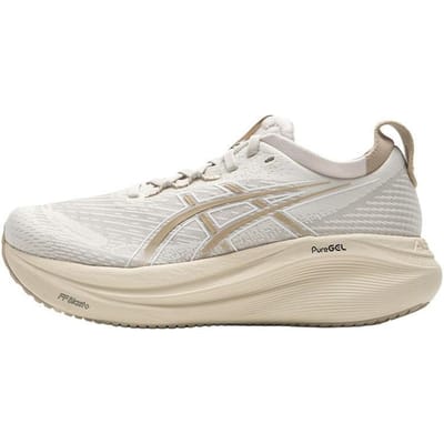 ASICS Gel Nimbus 27 Birch Dames Sneakers Crème Veer-Grijs 1012B872-200 38 white