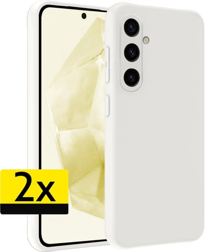 Hoesje - 2 Stuks - Geschikt voor Samsung Galaxy A35 - Sterk & Shockproof - Case Siliconen - Back Cover - Telefoon Hoes - Telefoonhoesjes - Wit