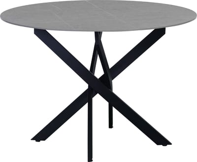 Dimehouse Eettafel Vivian marmerlook grijs 110 x 110 x 76 cm - Marmer - Modern - Rond