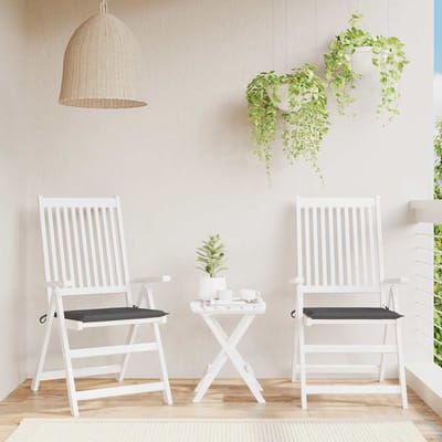 vidaXL - Tuinstoelkussens - 2 - st - 40x40x3 - cm - oxford - stof - antracietkleurig