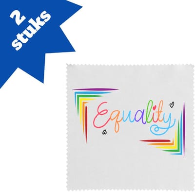 Akyol - lgbtq cadeau - brillendoekjes - Lgbt - love is love - opdruk - lgbt - pride month - lgbtq vlag - gay pride - met tekst - opdruk - leuke pride spullen - verjaardag - cadeau - gift - 17,8 bij 17,8 cm - 2 stuks