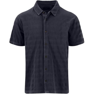 Fynch-Hatton Overhemd Solid Color Fine Texture Jacquard Resort Navy / male