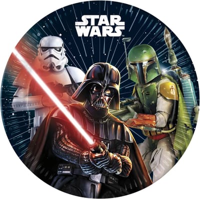 Vegaoo - 8 Star Wars Galaxy papieren borden 23 cm