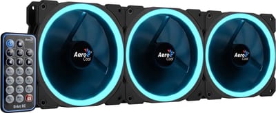 Aerocool Orbit RC ARGB 3 Pack | 120mm Case Fans met Remote Control