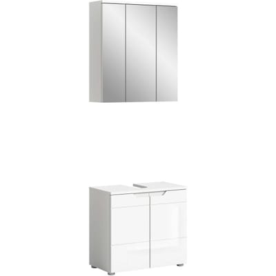 Solero badkamercombinatie wit hoogglans MDF TZ - 34x63x193cm