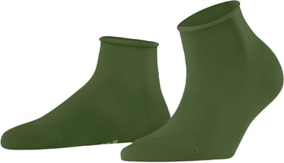 FALKE Cotton Touch eenkleurig katoen sokken dames groen - maat 35-38