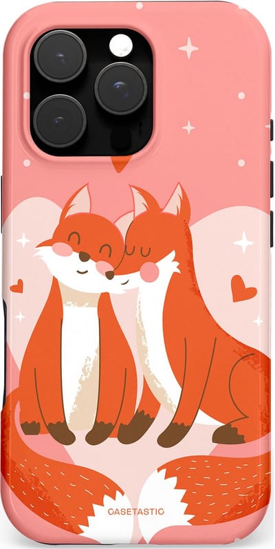 Casetastic hoesje geschikt voor Apple iPhone 16 Pro - MagSafe - Dubbellaagse bescherming - Vossenzoen - Fashion Case - Koraal Oranje Zand