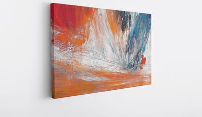 Saammp Canvas Schilderij - dynamische Strepen - Abstract - 30x20 - Foto op canvas - Wanddecoratie - Muurdecoratie Woonkamer - Slaapkamer decoratie - Canvas Print