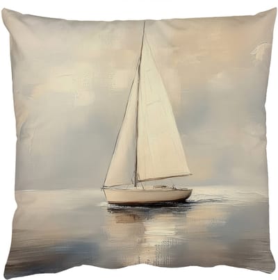 Sierkussens - Kussentjes Woonkamer - 50x50 cm - Zeilschip - Zee - Bewolkt