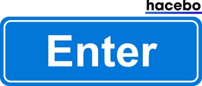 Hacebo - Plaatsnaam Sticker - 29x10 CM - Enter sticker - Verkeersborden sticker - grappige cadeaus - Enter