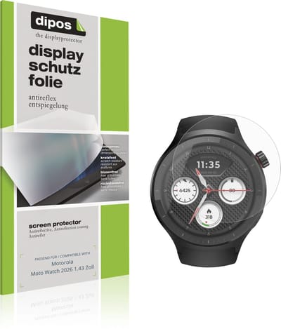 dipos – 6x Matte Beschermfolie geschikt voor Motorola Moto Watch 2026 1.43 Zoll | Krasbestendige & antireflecterende Screenprotector Ultra-Thin